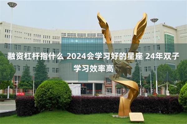 融资杠杆指什么 2024会学习好的星座 24年双子学习效率高